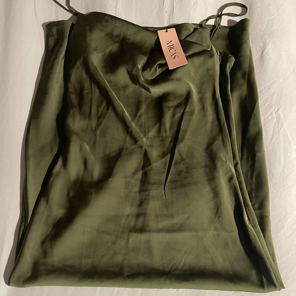 Micas Olive Green Slip Dress – Small (NWT)